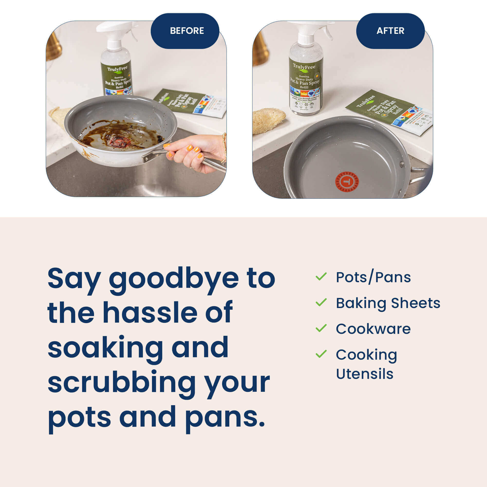 Heavy Duty Pot and Pan Spray - Foaming